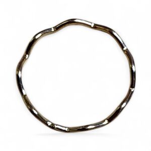 Gold-Tone Wavy Bangle Ring, White Adjustable Ring, and Two Gold Chained Necklace